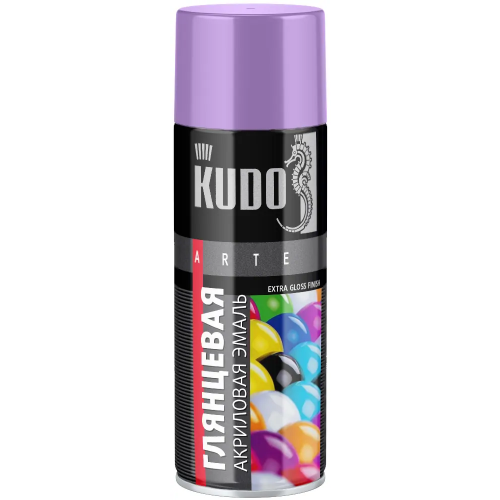 Акриловая эмаль Kudo Arte 520 мл сиреневая RAL 4005 глянцевая