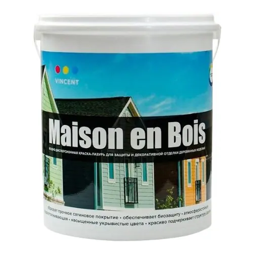 Водно дисперсионная краска лазурь Vincent Maison en Bois 2 л белая