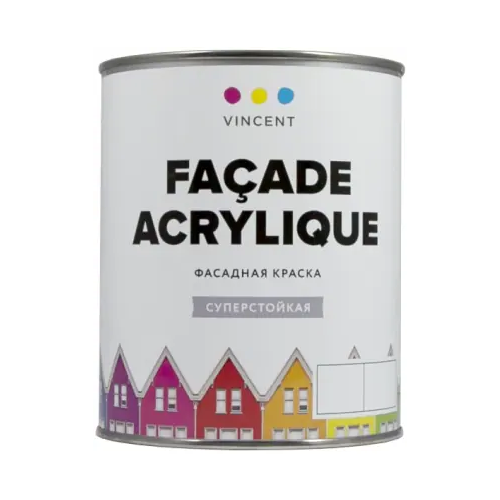Фасадная краска суперстойкая Vincent Facade Acrylique 700 мл бесцветная