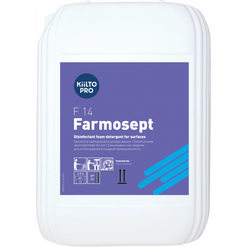 Сильнощелочное средство Kiilto Pro F 14 Farmosept 10 л