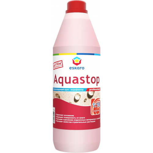 Влагоизолирующий грунт модификатор Eskaro Aquastop Professional 1 л