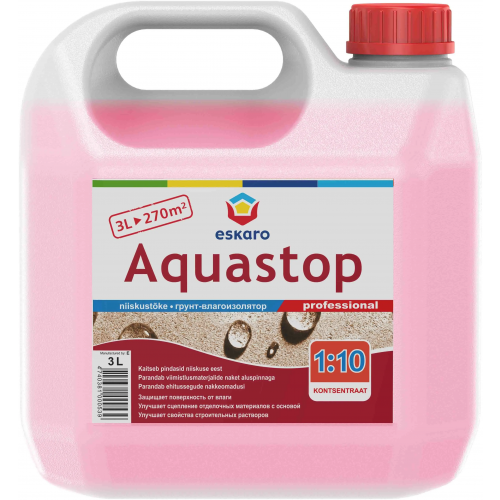 Влагоизолирующий грунт модификатор Eskaro Aquastop Professional 3 л