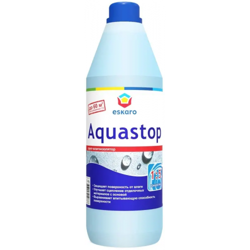 Грунт влагоизолятор глубокого проникновения Eskaro Aquastop 1 л