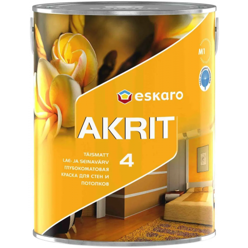 Краска для стен и потолков Eskaro Akrit 4 2.85 л белая