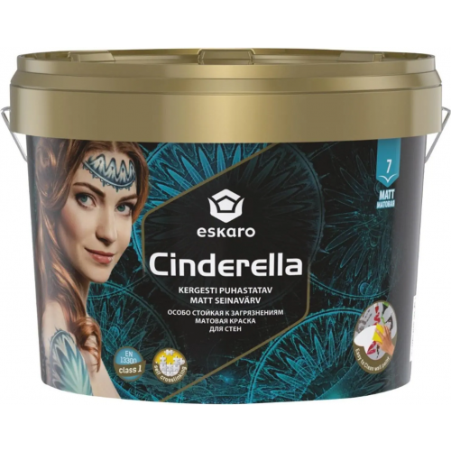 Краска для стен Eskaro Cinderella 9 л белая