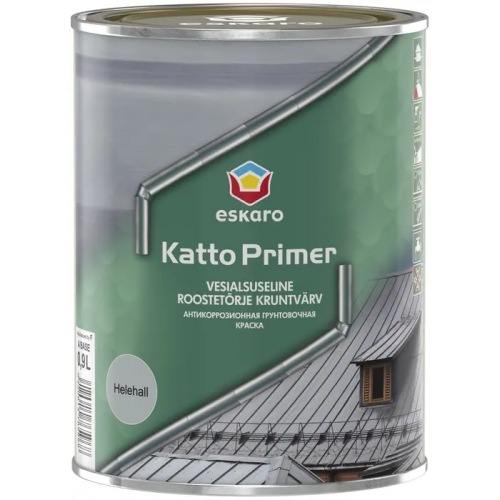 Антикоррозионная грунтовочная краска Eskaro Katto Primer 900 мл светло серый