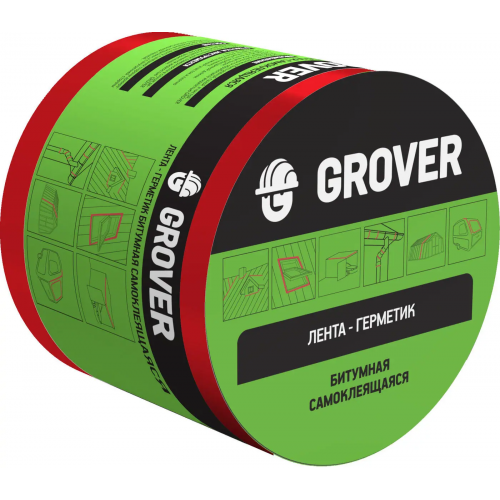 Лента герметик битумная односторонняя Grover 10*100 мм красный