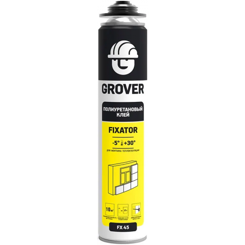 Полиуретановый клей для монтажа теплоизоляции Grover Fixator FX 45 750 мл