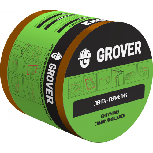 Лента герметик битумная односторонняя Grover 10*150 мм коричневый