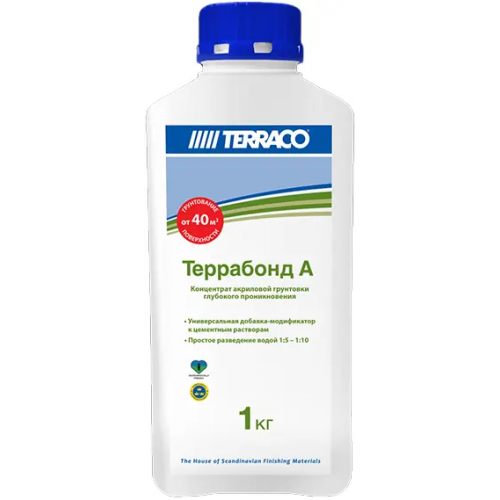 Концентрат акриловой грунтовки глубокого проникновения Terraco Террабонд A 1 кг