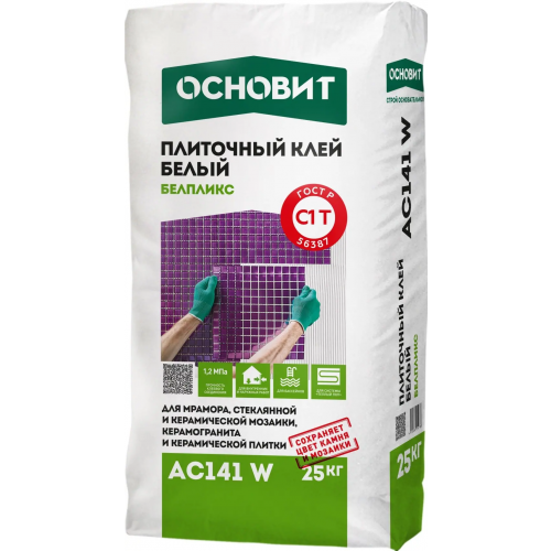 Плиточный клей Основит Белпликс AC141 W 25 кг
