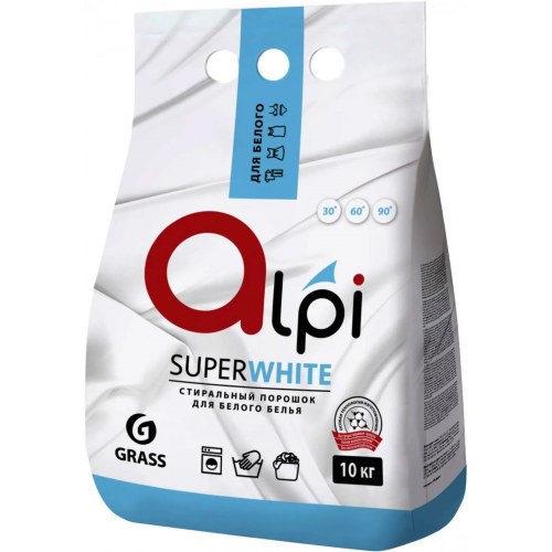 Стиральный порошок для белого белья Grass Alpi Super White 10 кг