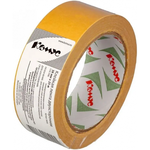 Клейкая лента двусторонняя монтажная Комус 38*25 м