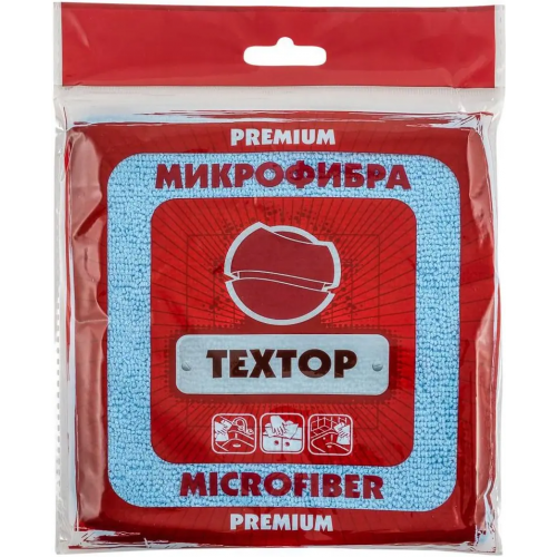 Салфетка из микрофибры Textop 1 салфетка 350*350 мм красный