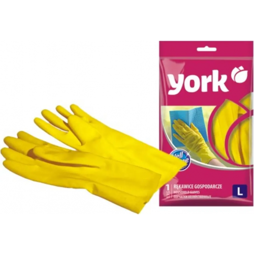Перчатки резиновые хозяйственные York L