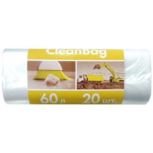 Мешки для мусора Концепция Быта CleanBag 20 пакетов 60 л прозрачные