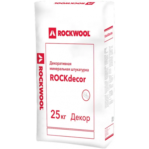 Декоративная минеральная штукатурка Rockwool Rockdecor Optima 25 кг 2 мм бороздчатая фактура короед