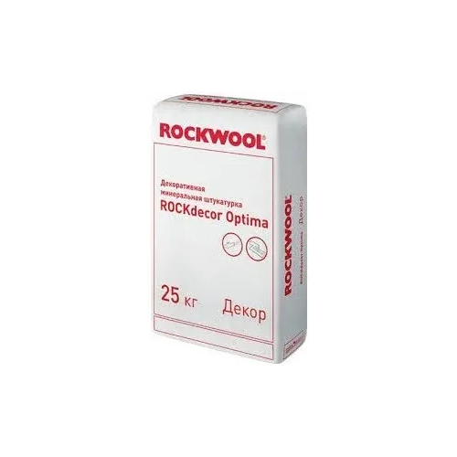 Декоративная минеральная штукатурка Rockwool Rockdecor Optima 25 кг 1.5 мм камешковая фактура шуба