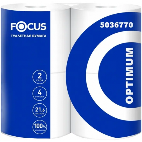 Бумага туалетная Focus Optimum 4 рулона в упаковке