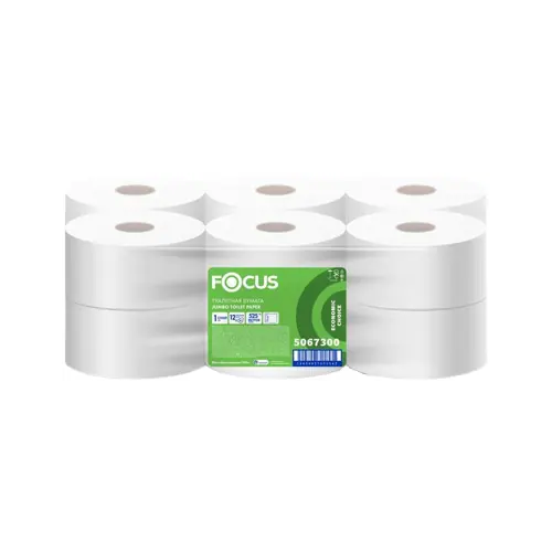 Бумага туалетная Focus Eco Jumbo 12 рулонов в упаковке 525 м