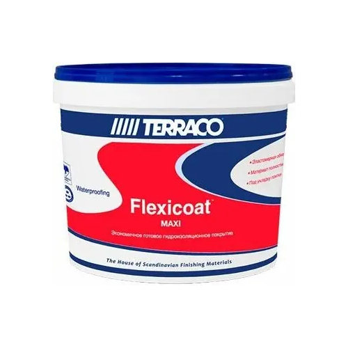 Покрытие готовое экономичное гидроизоляционное Terraco Flexicoat Maxi 1.4 кг