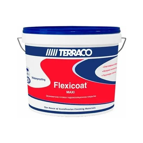 Покрытие готовое экономичное гидроизоляционное Terraco Flexicoat Maxi 7 кг