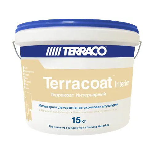 Штукатурка интерьерная декоративная акриловая Terraco at Micro Interior 15 кг бесцветная