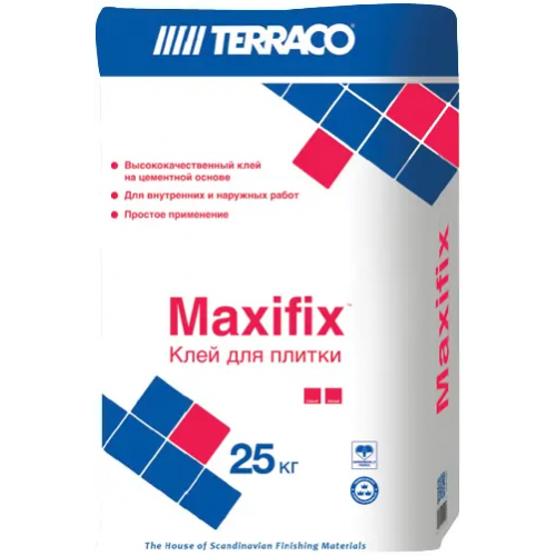Клей для плитки на акриловой основе Terraco Maxifix 25 кг
