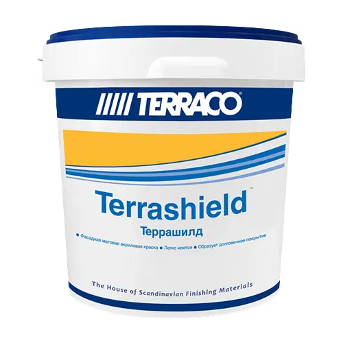 Краска акриловая для фасадных работ Terraco Terrashield 15 л база Medium