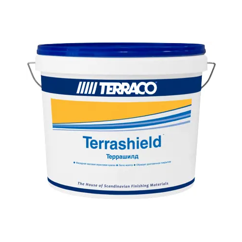 Краска акриловая для фасадных работ Terraco Terrashield 8 л база Medium