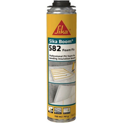 Полиуретановая клей пена для изоляционных плит Sika Boom 582 Foam Fix 750 мл