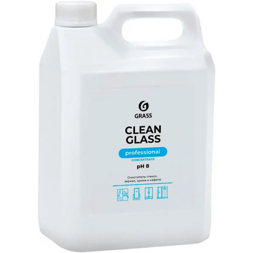 Очиститель стекол, зеркал, хрома и кафеля Grass Professional Clean Glass 5 кг готовое средство