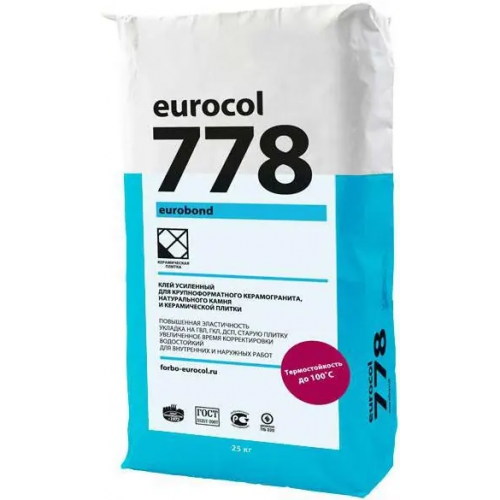 Клей усиленный для всех типов плитки Forbo Eurocol 778 Eurobond 25 кг