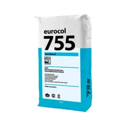 Клей для кладки пенобетона и газосиликата Forbo Eurocol 755 Eurobond 25 кг
