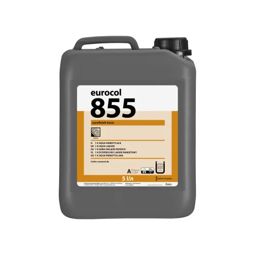 Лак паркетный водно дисперсионный Forbo Eurocol 855 Eurofinish Basic 5 л