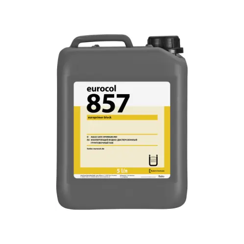 Лак изолирующий водно дисперсионный грунтовочный Forbo Eurocol 857 Europrime Block Plus 5 л