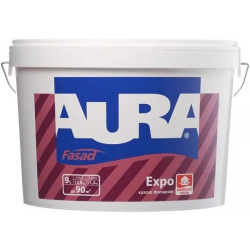 Краска фасадная Aura Fasad Expo 9 л белая