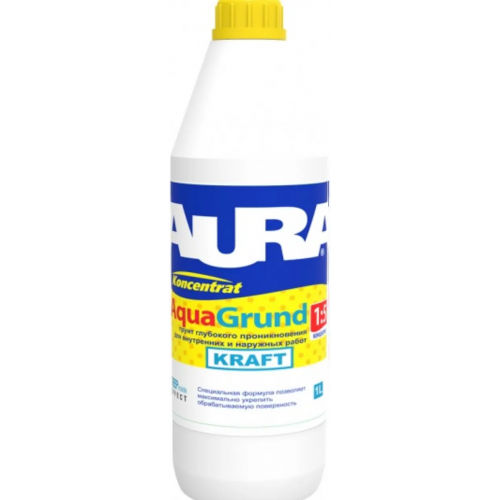 Грунт глубокого проникновения Aura Аура Aqua Grund Kraft Koncentrat 1:5 1 л