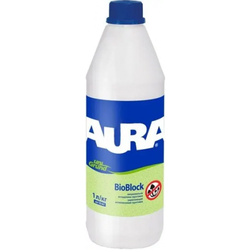 Грунт глубокого проникновения 3 в 1 антиплесневый Aura Аура Uni Grund Bioblock 1 л