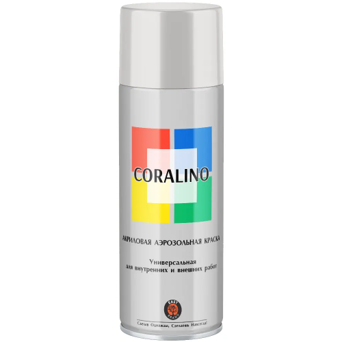 Акриловая аэрозольная краска универсальная East Brand Coralino 520 мл светло серая RAL 7035 глянцевая