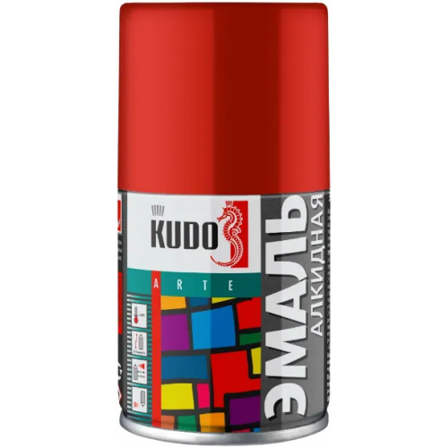 Эмаль алкидная Kudo Arte 140 мл красная RAL 3020 глянцевая