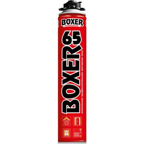 Пена монтажная пистолетная всесезонная Boxer 65 800 мл