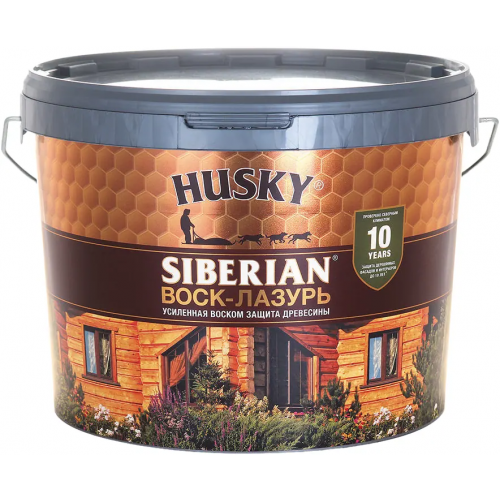 Воск лазурь Хаски Siberian 9 л белая
