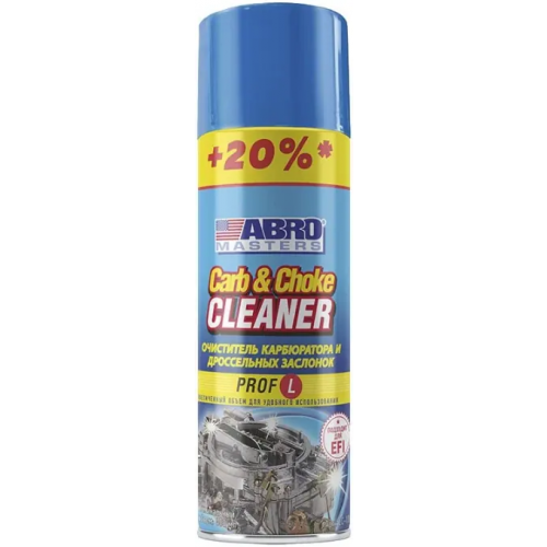 Очиститель карбюратора и дроссельных заслонок Abro Masters Carb & Choke Cleaner Prof L 480 мл
