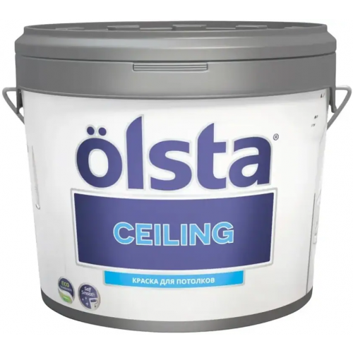 Краска для потолков Olsta Ceiling 900 мл холодная белая база A №64А
