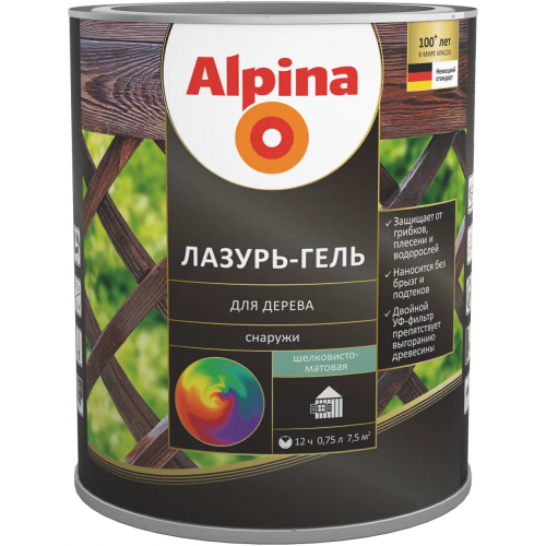 Лазурь гель для дерева Alpina Linnimax 750 мл махагон