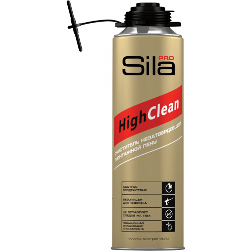 Очиститель незатвердевшей монтажной пены Sila Pro High Clean 500 мл