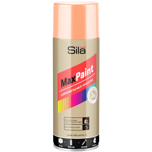 Аэрозольная краска для наружных и внутренних работ Sila Home Max Paint 520 мл красное золото металлик от +5°C до +35°C