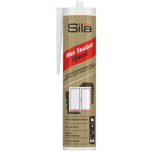 Силиконизированный герметик для окон и дверей Sila Pro Max Sealant cril 290 мл
