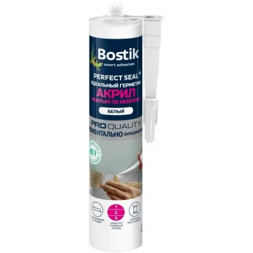 Моментально окрашиваемый акриловый герметик Bostik Perfect Seal Акрил Мокрым по Мокрому 300 мл
